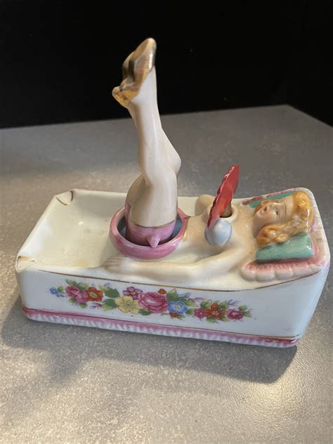 lady legs ashtray|vintage lady nodder ashtray.